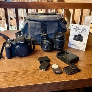Canon EOS Rebel T6i + 2 Lenses Bundle